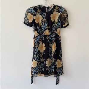 Hayden Girls Chiffon Floral Studded Dress #C0028